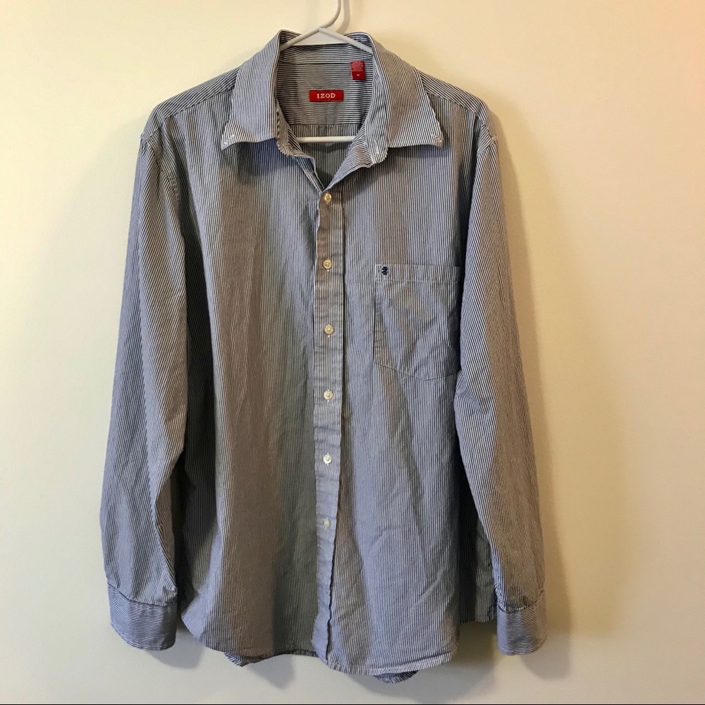 Izod Blue/Grey stripped dress shirt